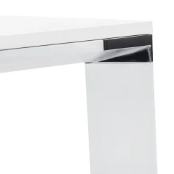 ALTEREGO Petit bureau droit design 'XLINE' en bois blanc Discount