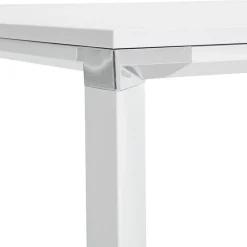ALTEREGO Petit bureau droit design 'XLINE' en bois blanc Discount