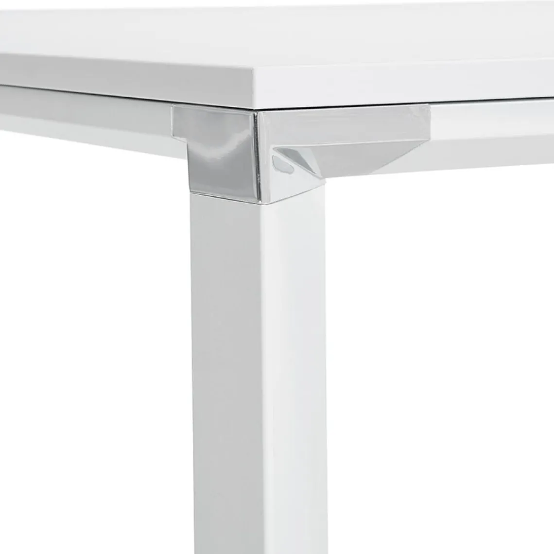 ALTEREGO Petit bureau droit design 'XLINE' en bois blanc Discount