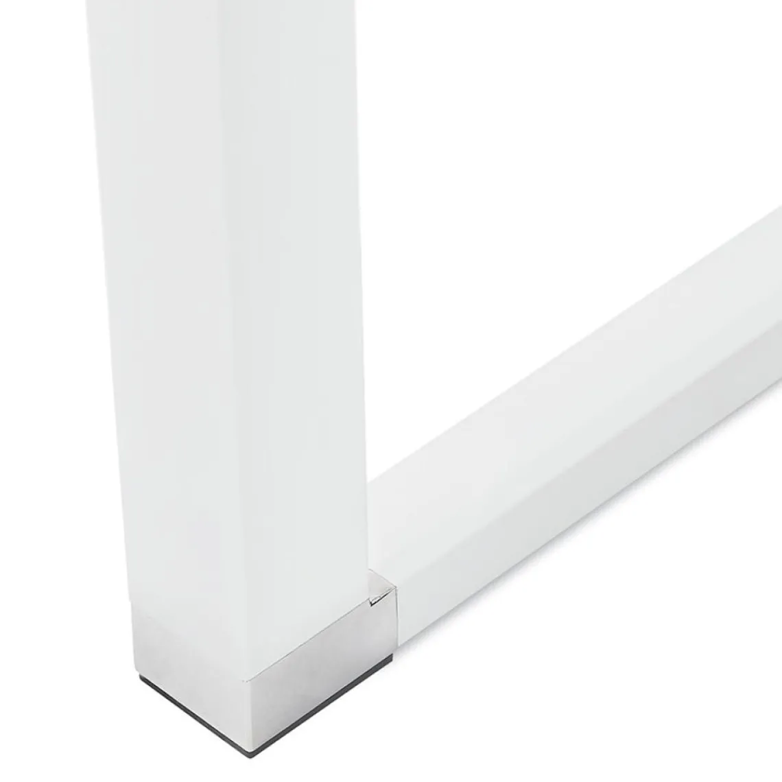 ALTEREGO Petit bureau droit design 'XLINE' en bois blanc Discount