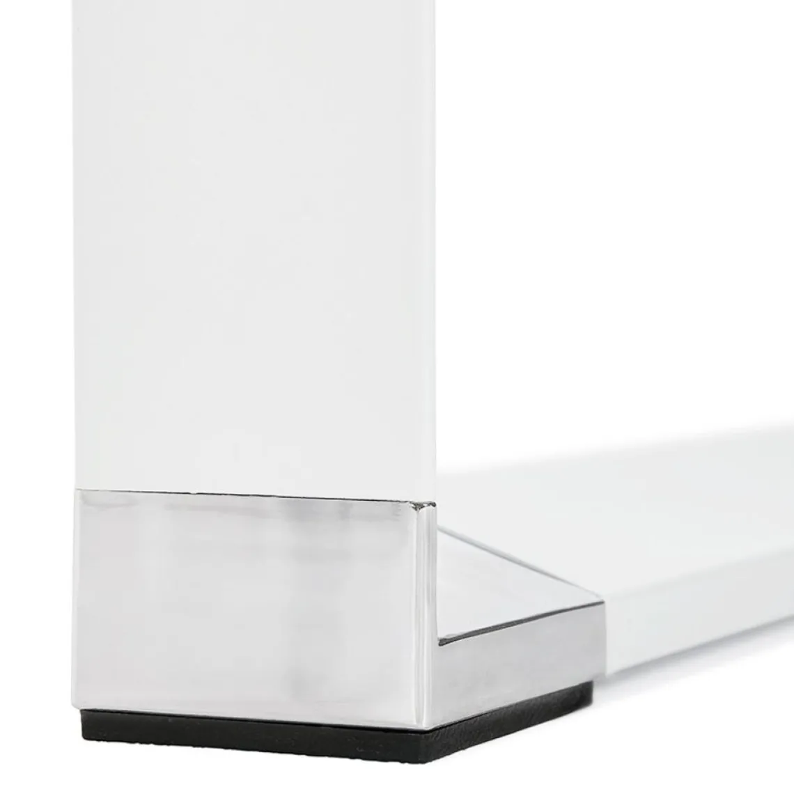 ALTEREGO Petit bureau droit design 'XLINE' en bois blanc Discount