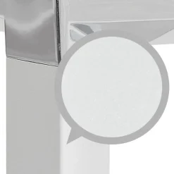 ALTEREGO Petit bureau droit design 'XLINE' en verre blanc New