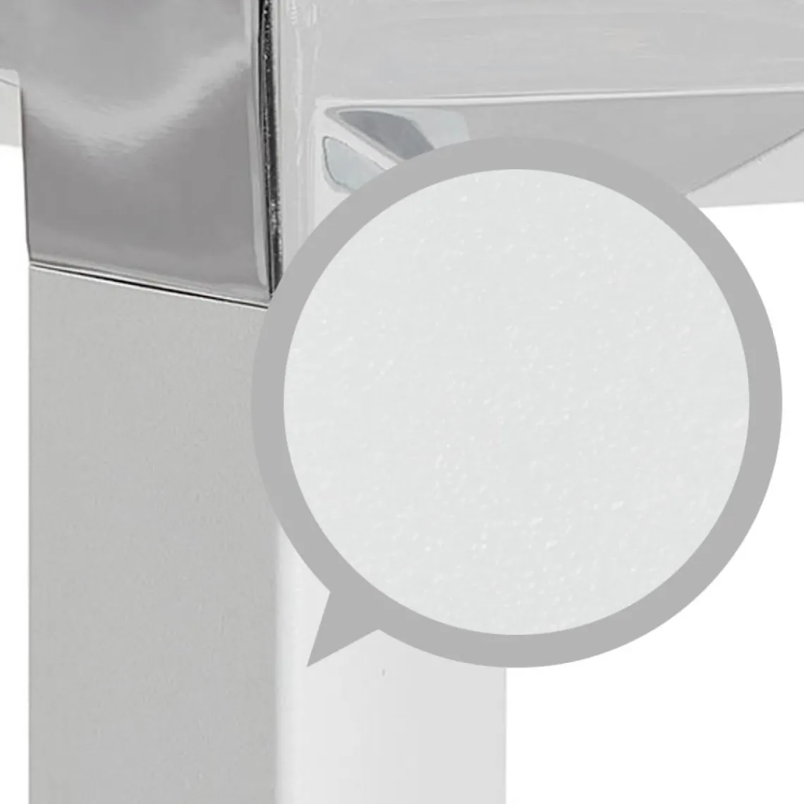 ALTEREGO Petit bureau droit design 'XLINE' en verre blanc New