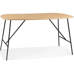 ALTEREGO Petite table ou bureau 'FIONA' en bois finition Chêne naturel Hot