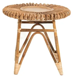 Becquet Petite table ronde en rotin cane Online