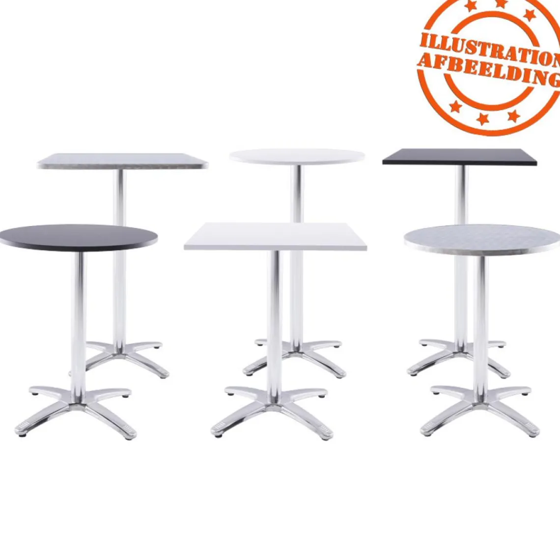 ALTEREGO Pied de table 'CHIKO' en métal chromé pour intérieur et extérieur Sale