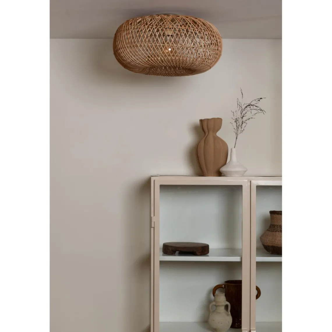 Good & Mojo Plafonnier Arizona Rotin abat-jour naturel