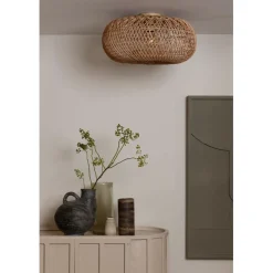 Good & Mojo Plafonnier Arizona Rotin abat-jour naturel