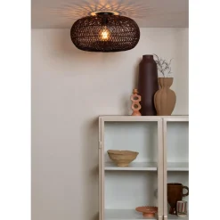 Good & Mojo Plafonnier Arizona Rotin abat-jour bordeaux Clearance