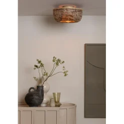 Good & Mojo Plafonnier Barbados bambou abat-jour demi-rond naturel-marron Clearance