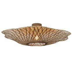 Good & Mojo Plafonnier Madura bambou abat-jour naturel marron Outlet