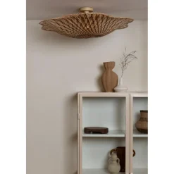 Good & Mojo Plafonnier Madura bambou abat-jour naturel marron Outlet