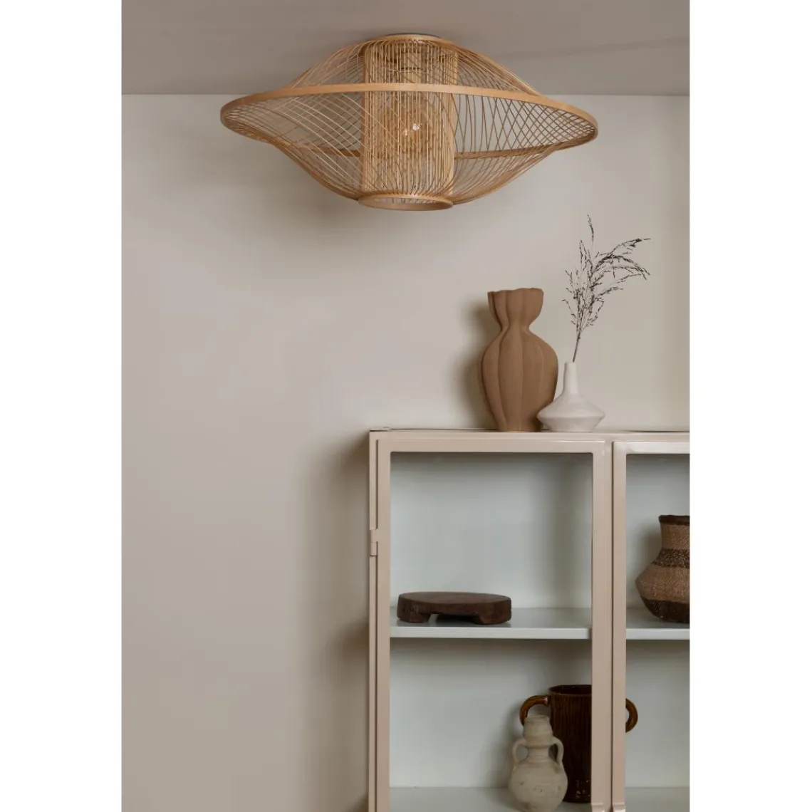 Good & Mojo Plafonnier Maui bambou abat-jour naturel Discount