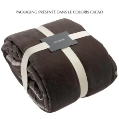 Maison Vivaraise Plaid à points noués Élise – Craie – 140 x 200 cm Online