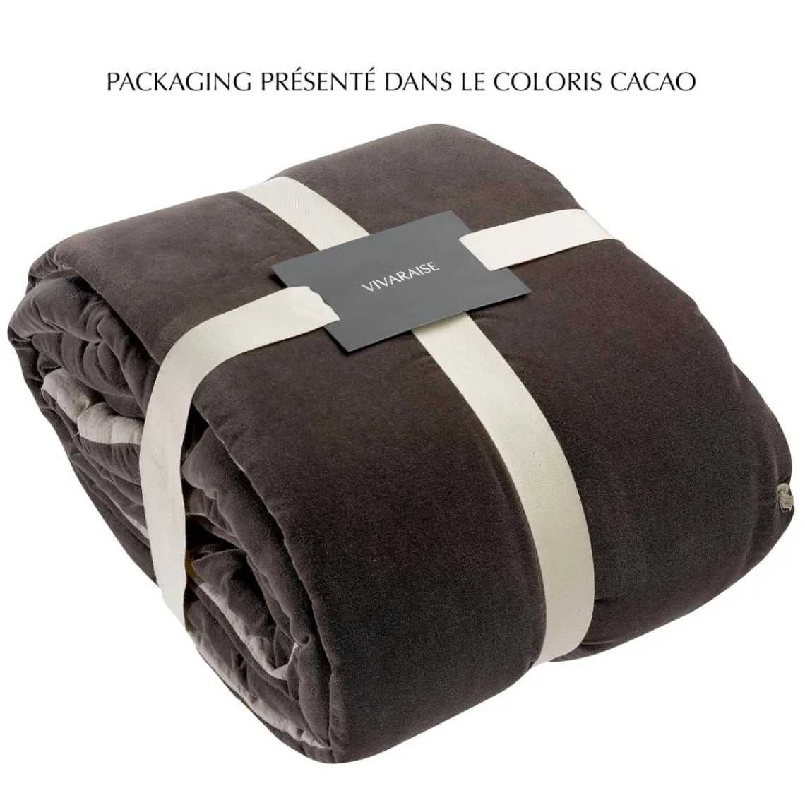 Maison Vivaraise Plaid à points noués Élise – Craie – 140 x 200 cm Online