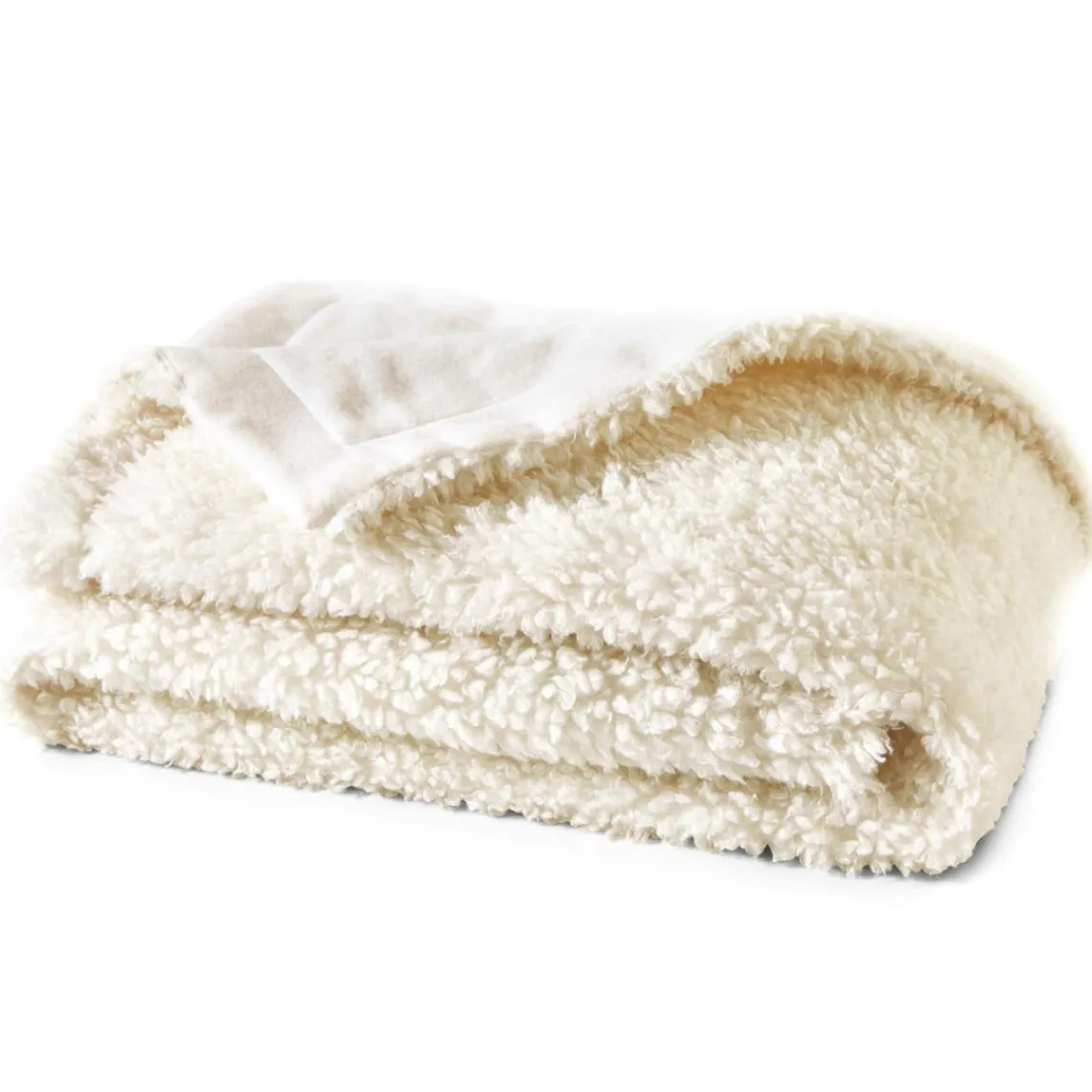 Becquet Plaid AME. MOUTON Blanc écru Discount