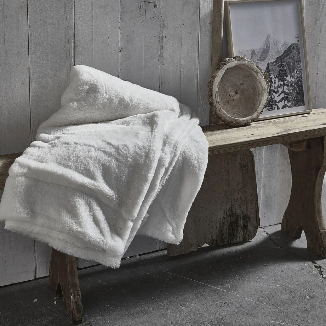 Today Plaid Craie Fausse Fourrure Montagne Online