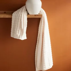 Today Plaid Damier en Polyester 130 x 180 MATCHA + MOKA Creme Beige Ficelle New