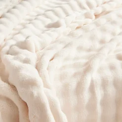 Today Plaid Damier en Polyester 130 x 180 MATCHA + MOKA Creme Beige Ficelle New