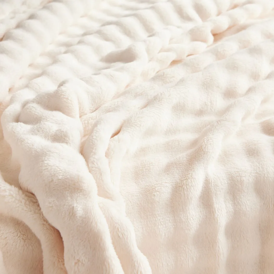 Today Plaid Damier en Polyester 130 x 180 MATCHA + MOKA Creme Beige Ficelle New