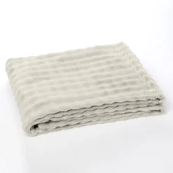 Today Plaid Damier en Polyester 130 x 180 MATCHA + MOKA Creme Beige Ficelle New