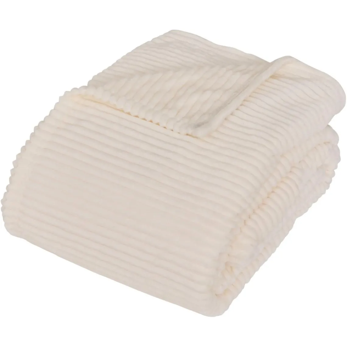 3S. x Home Plaid flanelle côtelé Arum 240x220cm - Ivoire Clearance