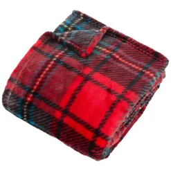 3S. x Home Plaid flanelle imprimé Brody 230x180cm - rouge Online