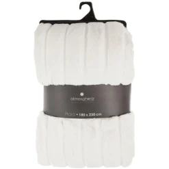 3S. x Home Plaid fourrure blanc - Manoir 180X230 Discount