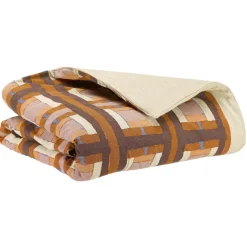Maison Vivaraise Plaid imprimé Taho 135 x 200 Cuivre New