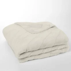 Today Plaid Jacquard en polyester550g/m² MATCHA 130 x 180 Crème Beige Ficelle Discount