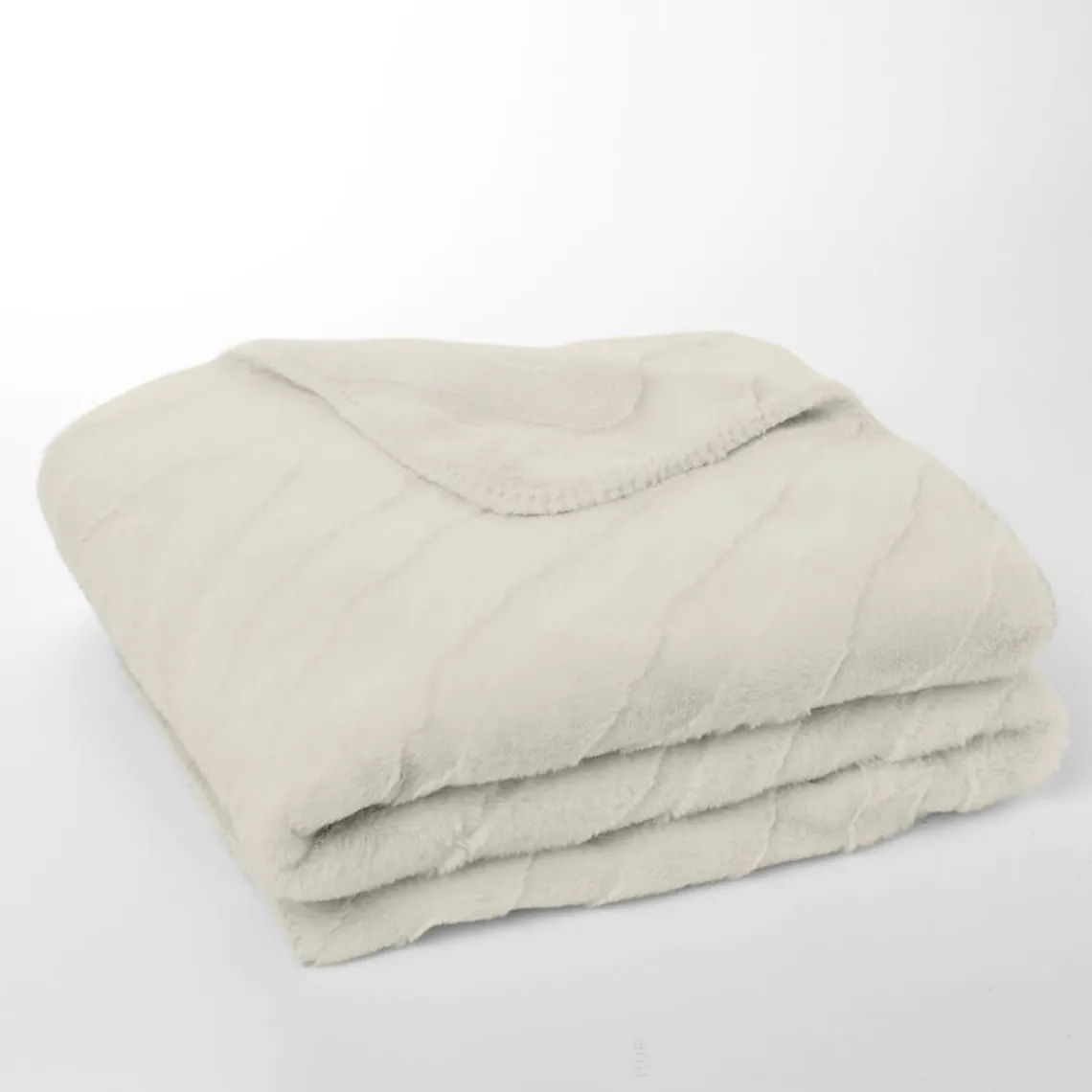 Today Plaid Jacquard en polyester550g/m² MATCHA 130 x 180 Crème Beige Ficelle Discount