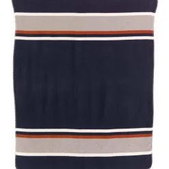 Maison Vivaraise Plaid jacquard recyclé Gioia Marine 140 x 185 New