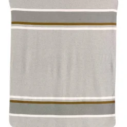 Maison Vivaraise Plaid jacquard recyclé Gioia Perle 140 x 185 Gris perle Clearance