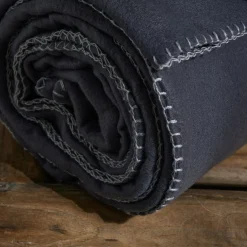 Today Plaid Polaire en Polyester 220 x 240 BIEN AU CHAUD Fusain Gris Outlet