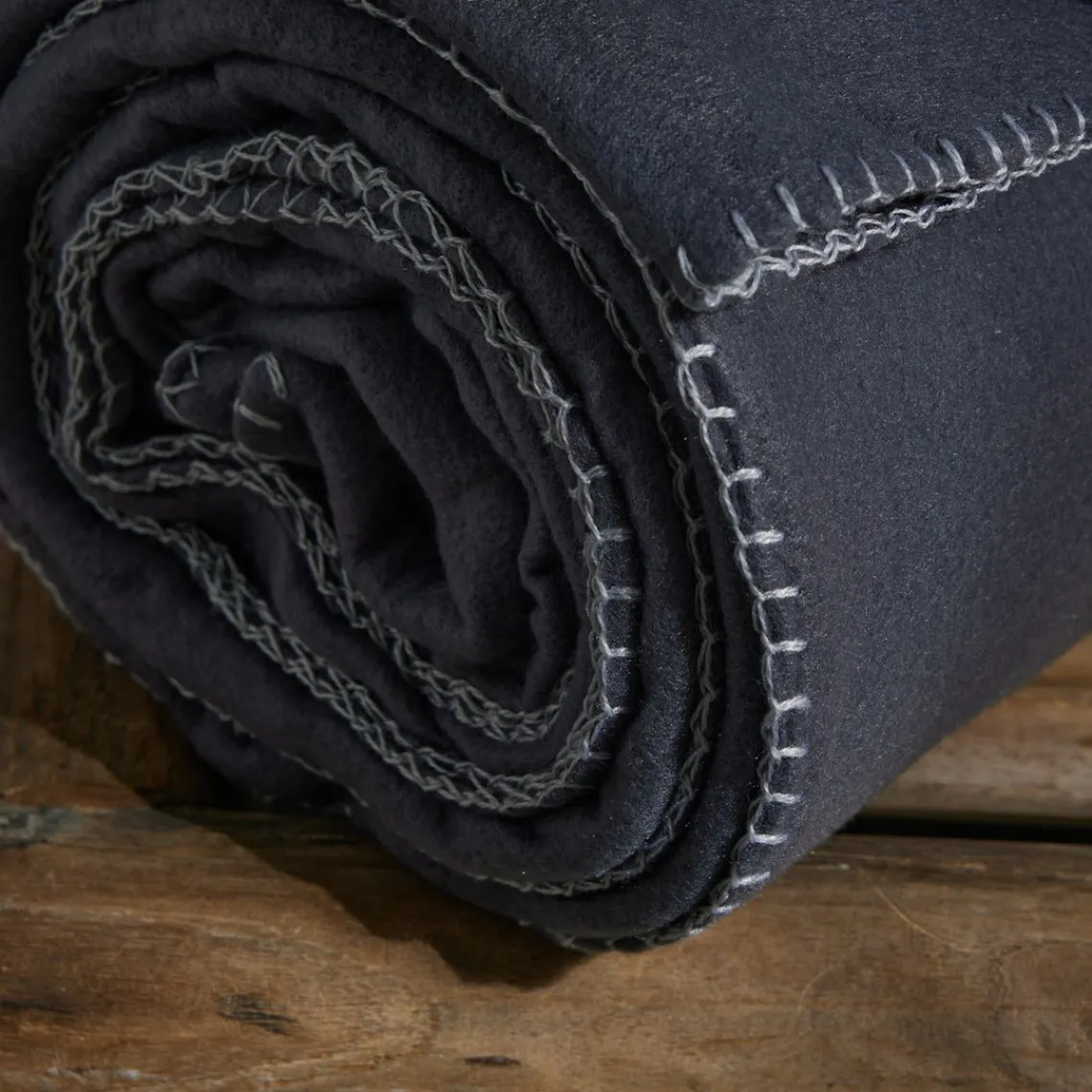 Today Plaid Polaire en Polyester 220 x 240 BIEN AU CHAUD Fusain Gris Outlet