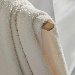 Today Plaid Polyester bouclette Blanc - Retro Mood Hot