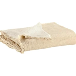 Maison Vivaraise Plaid recyclé Bruna 130 x 180 Ivoire Best