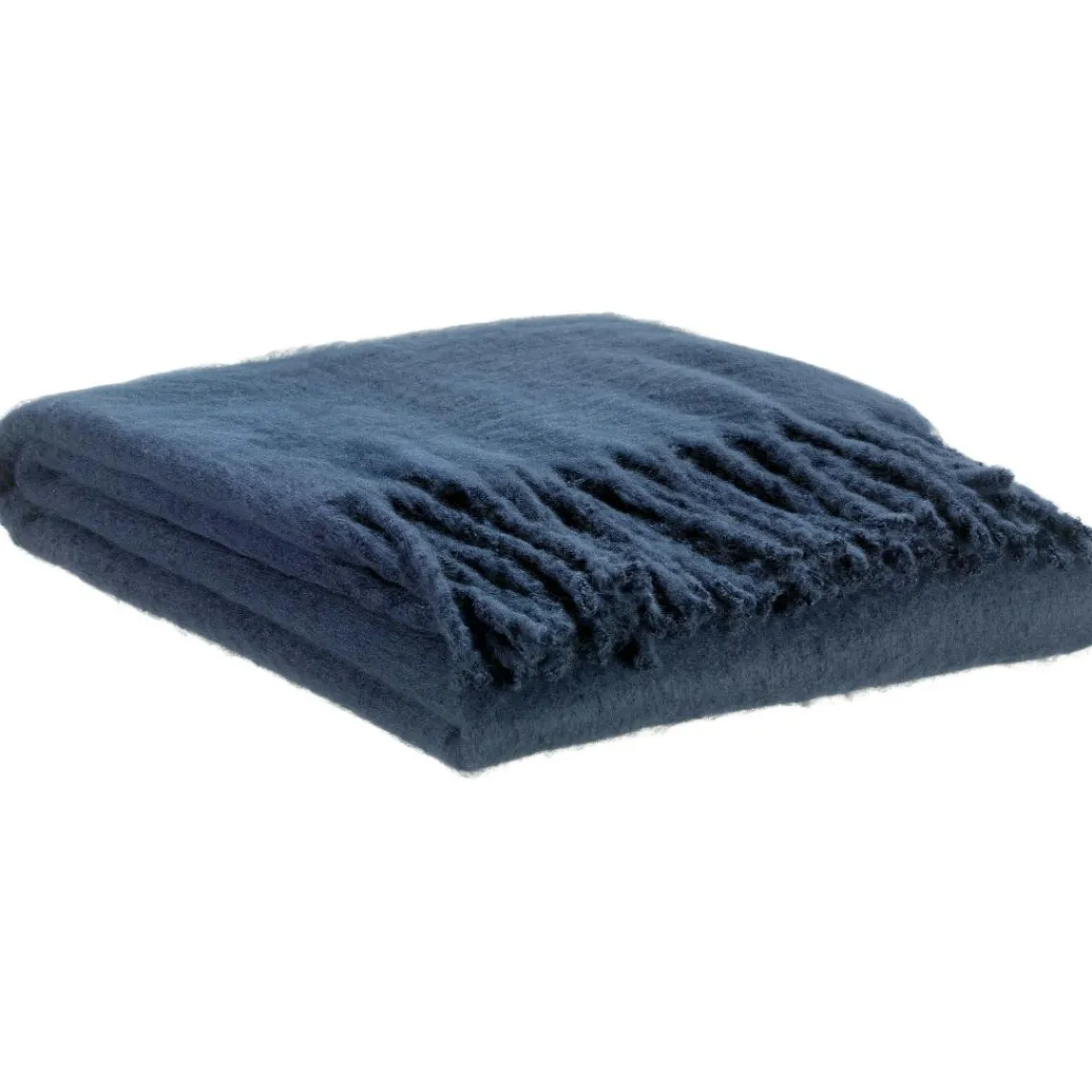 Maison Vivaraise Plaid recyclé Isabel uni Marine 130 x 160 Sale