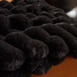 Today Plaid Ribbed en Polyester 130 x 180 MOKA Reglisse