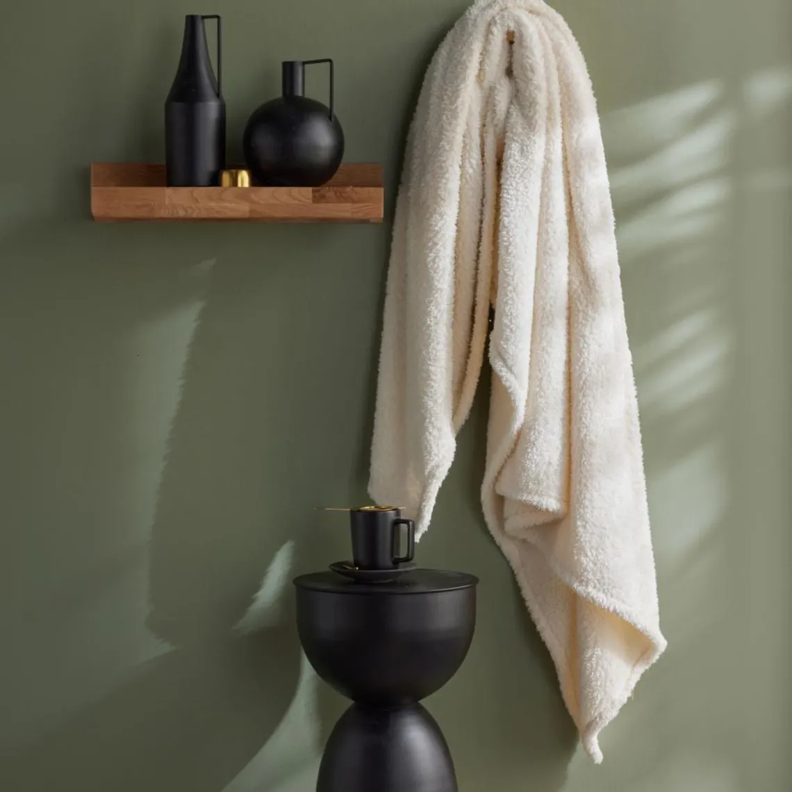 Today Plaid Teddy en Polyester 130 x 180 MATCHA + MOKA Creme Beige Ficelle Discount