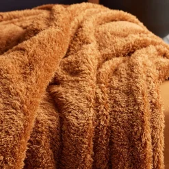 Today Plaid Teddy en Polyester 130 x 180 MOKA Caramel Discount