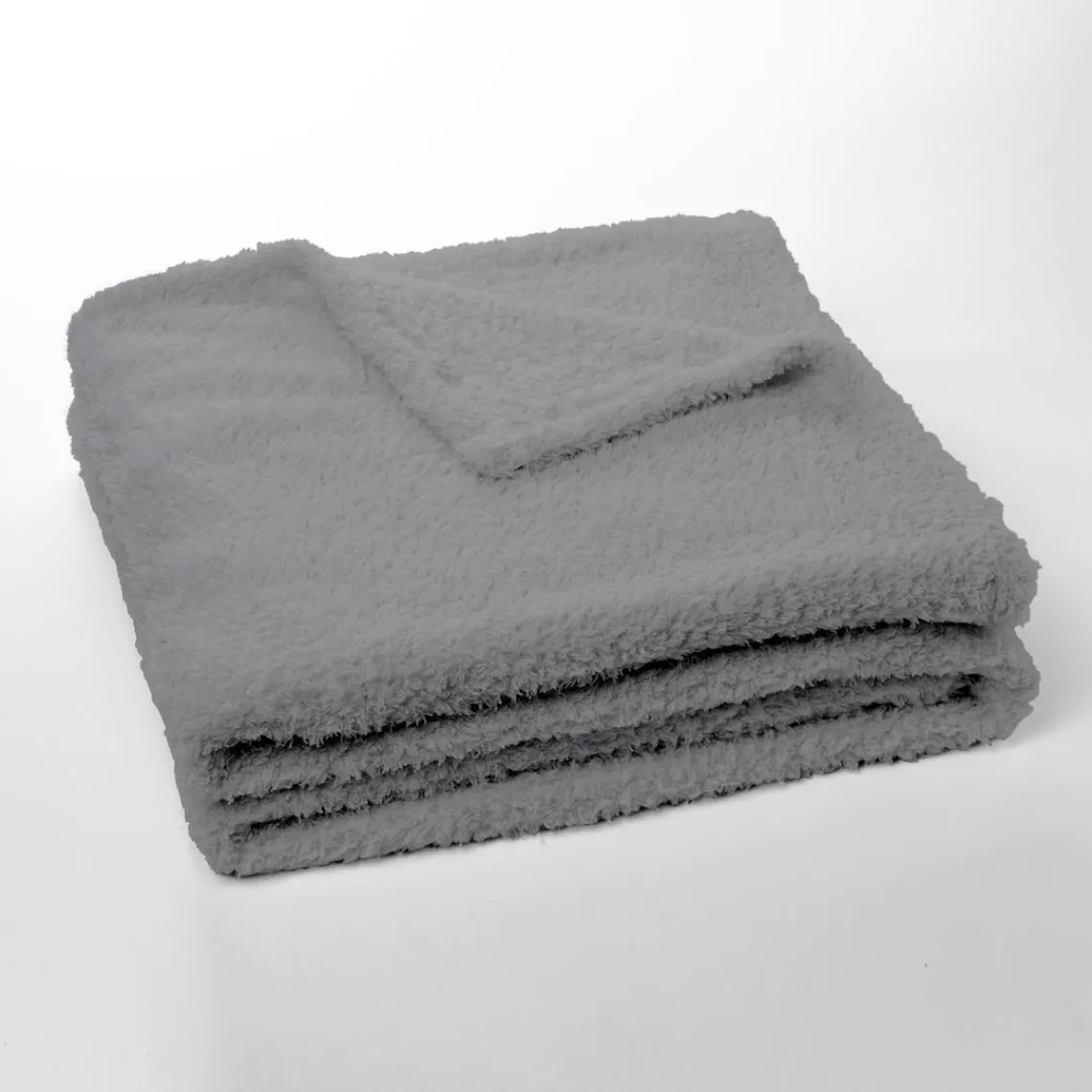 Today Plaid Teddy en Polyester 130 x 180 BIEN AU CHAUD Acier Gris Hot