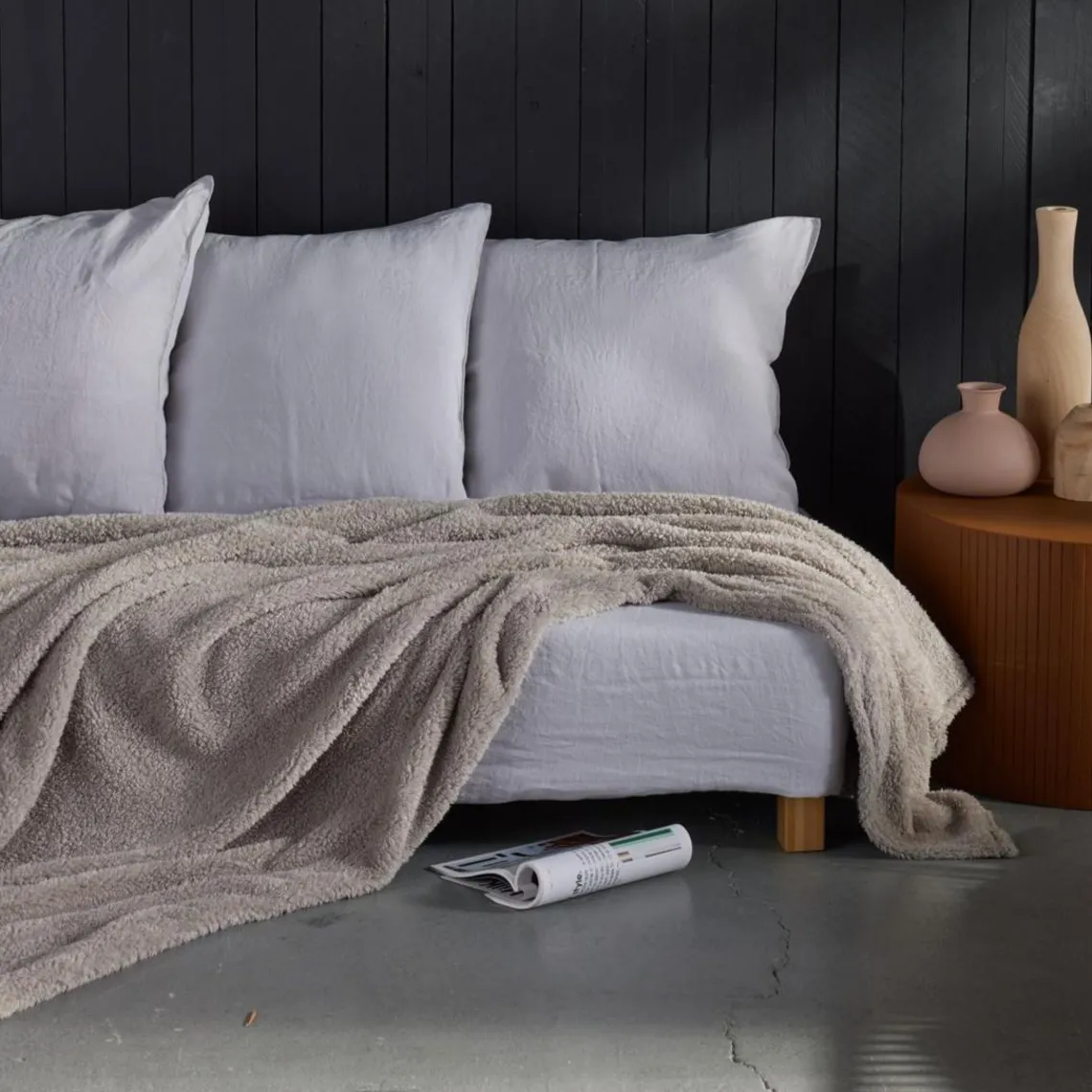 Today Plaid Teddy en Polyester 130 x 180 BIEN AU CHAUD Beige Clearance