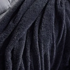 Today Plaid Teddy en Polyester 130 x 180 BIEN AU CHAUD Fusain Anthracite Online