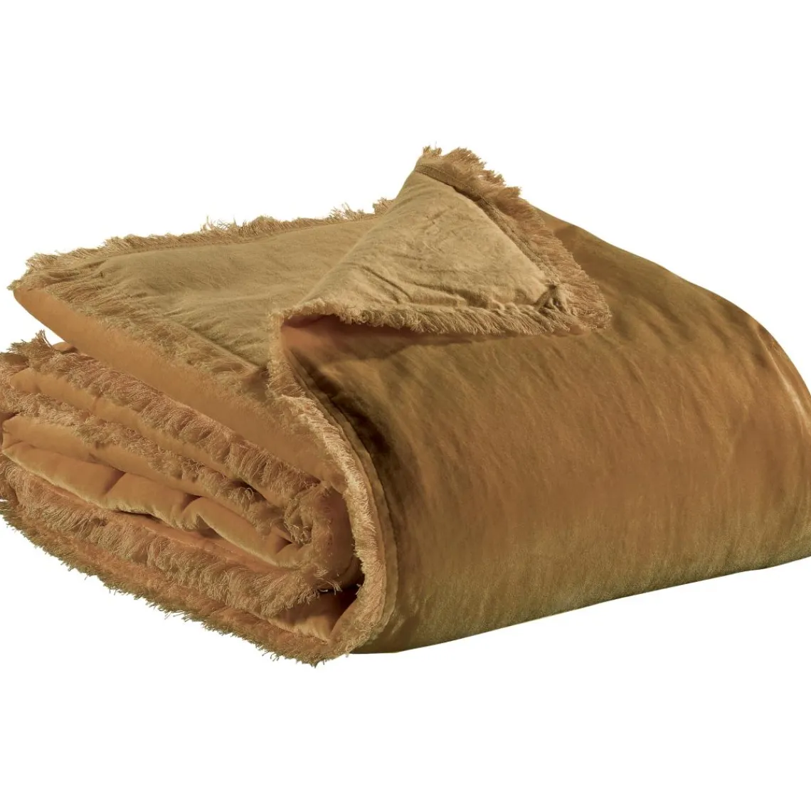 Maison Vivaraise Plaid uni Fara Bronze