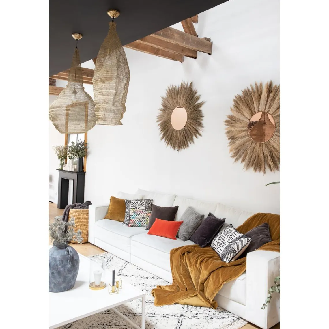 Maison Vivaraise Plaid uni Fara Bronze