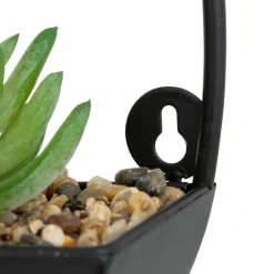 3S. x Home Plante artificielle suspendue Imy Pot métal noir Hot
