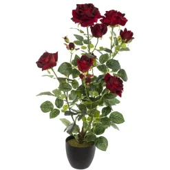 3S. x Home Plante décorative artificielle Rosier rouge Best