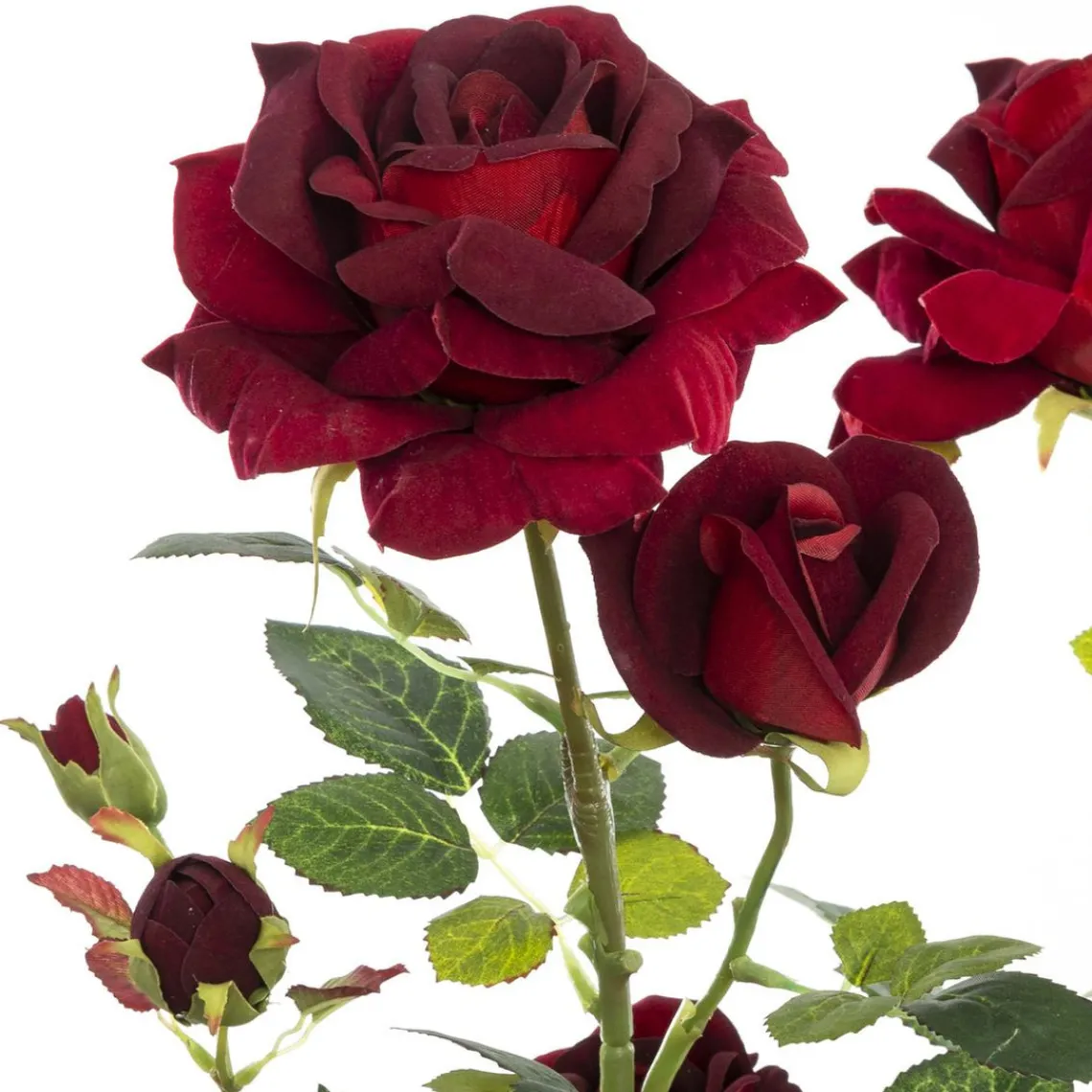 3S. x Home Plante décorative artificielle Rosier rouge Best