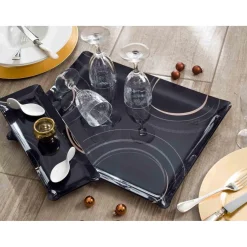 Nydel Plateau Anthracite Imprimé - FUSAN Sale